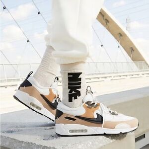 Nike Air Max 90 Futura sneakers in black and sand drift beige